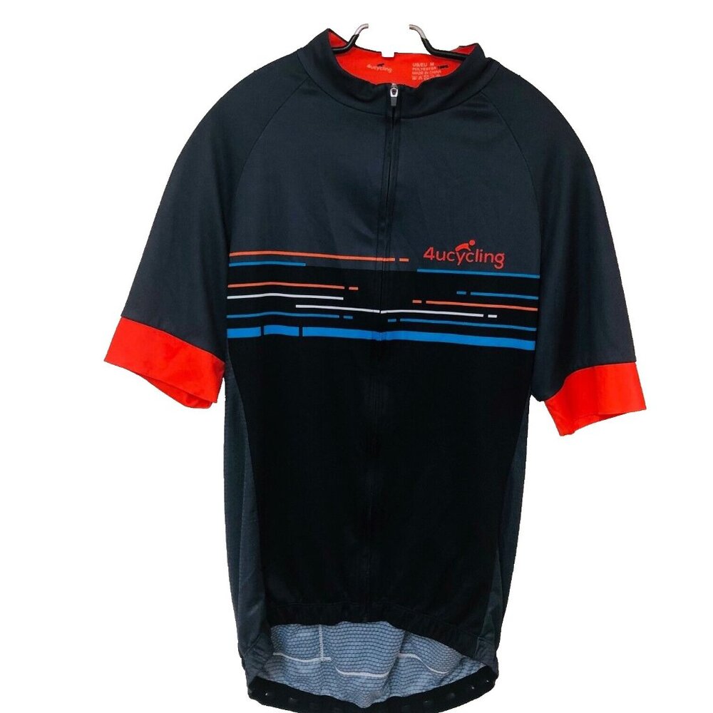 4UCycling Cycling Jersey Top‎ Unisex M Full Zip Breathable Biking Lightweight